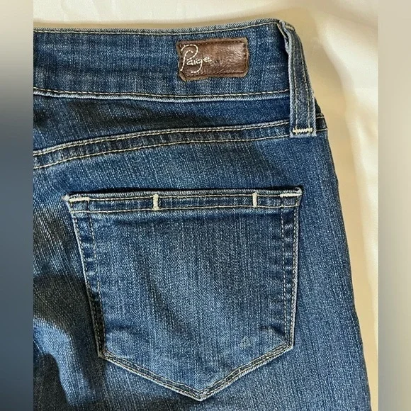 Paige Roxie Crop Skinny Medium Wash Denim Jeans 24 - Picture 6 of 13